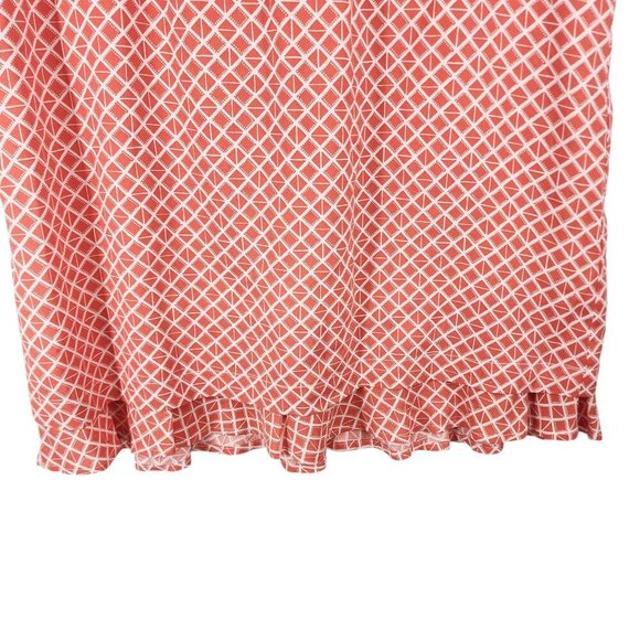 Carve Designs Skirt Geometric Design Pull On Womens Size M Orange Ruffle Hem‎ - Picture 4 of 7